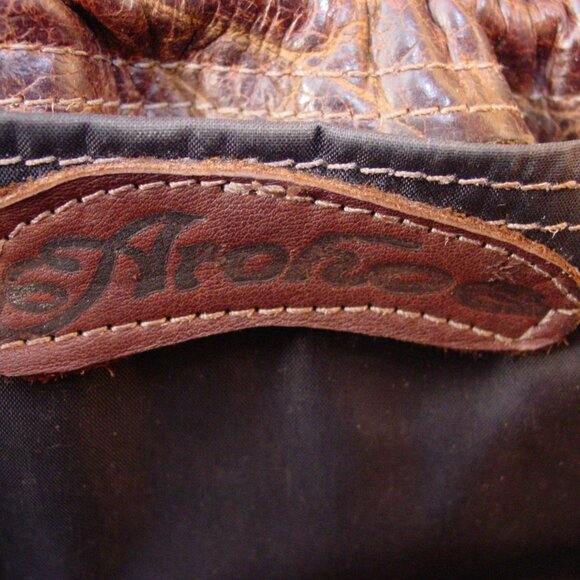 ARAHOE $400 Western Croc Leather Turquoise Kisslock Bag - Made in the USA - Picture 13 of 13